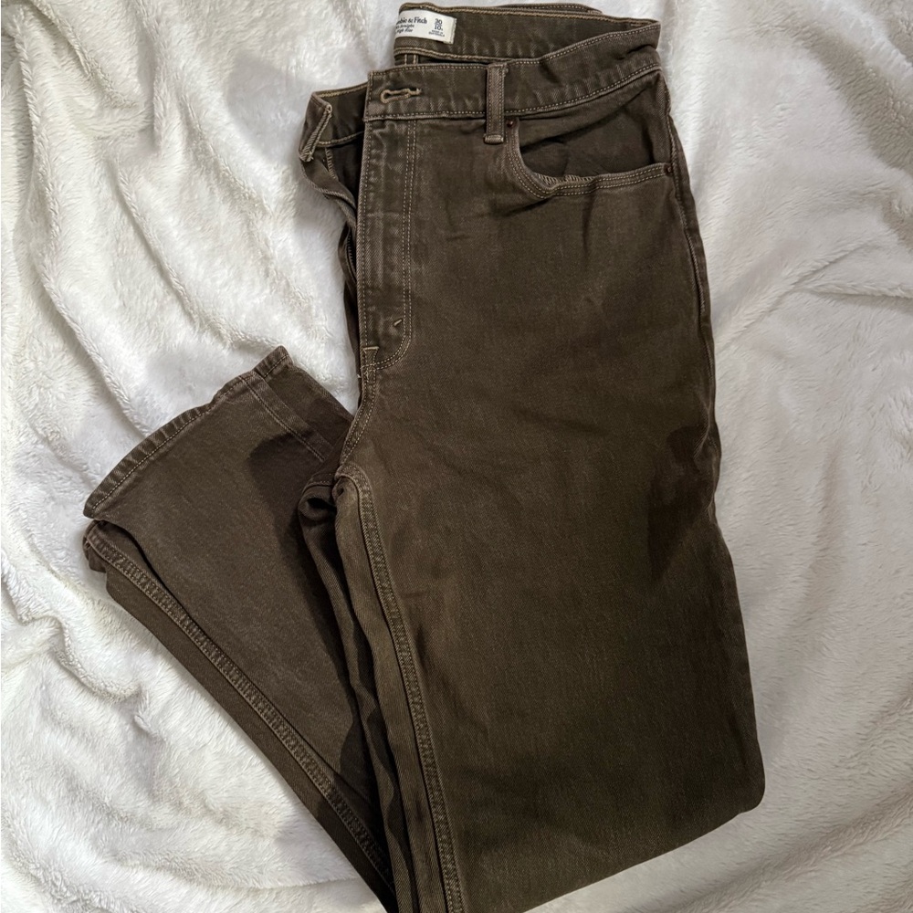 Abercrombie & Fitch Olive Straight Leg Jeans